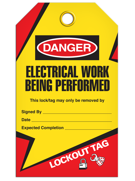 Lockout Electrical Work Being Performed Tags