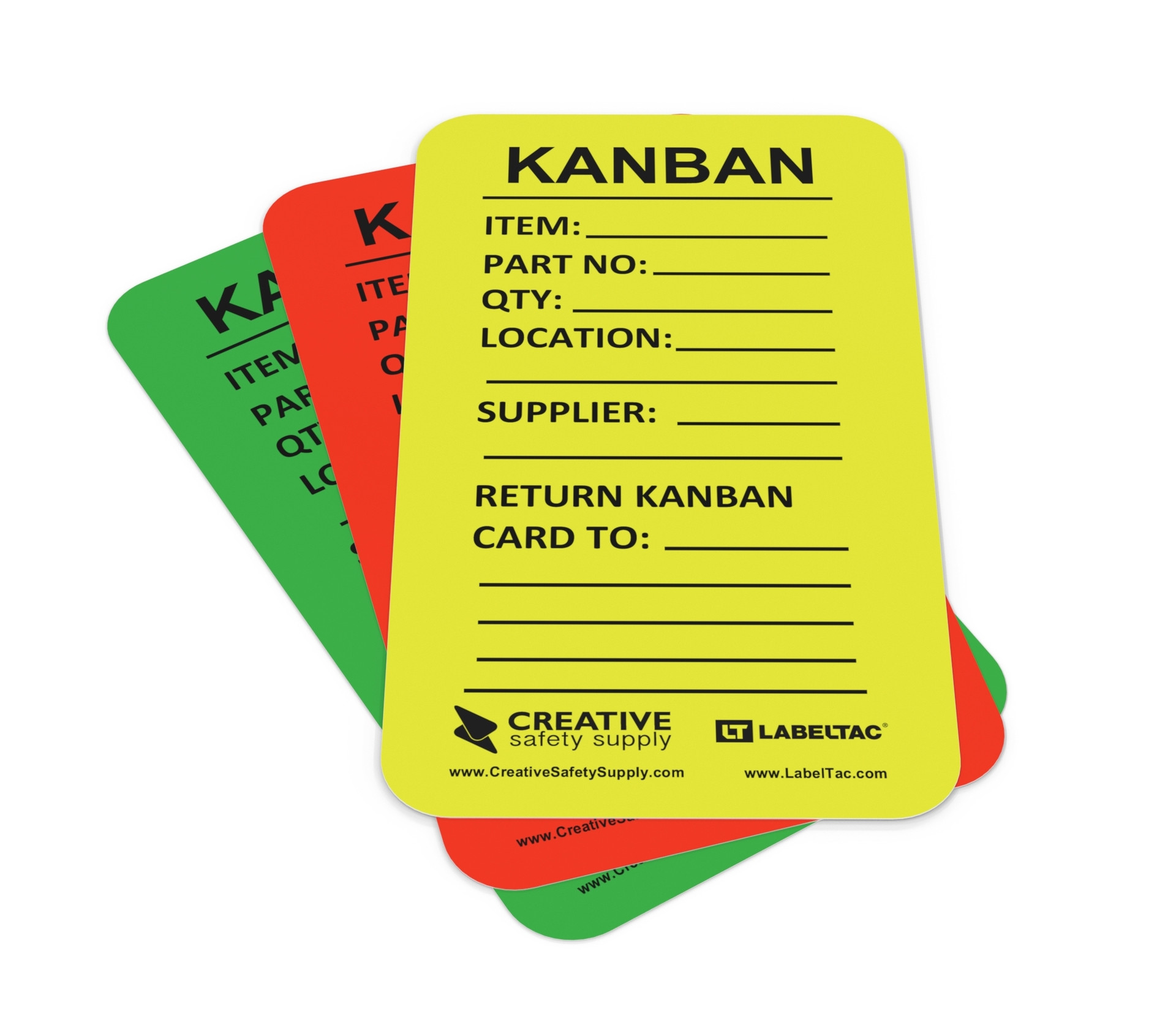 Kanban Bin Cards Pack of 10 Creative Safety Supply