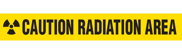 CAUTION RADIATION AREA - Barricade Tape (Case of 12 Rolls)