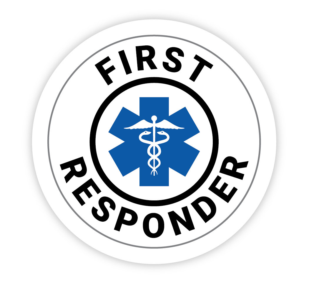 First Responder Hard Hat Sticker