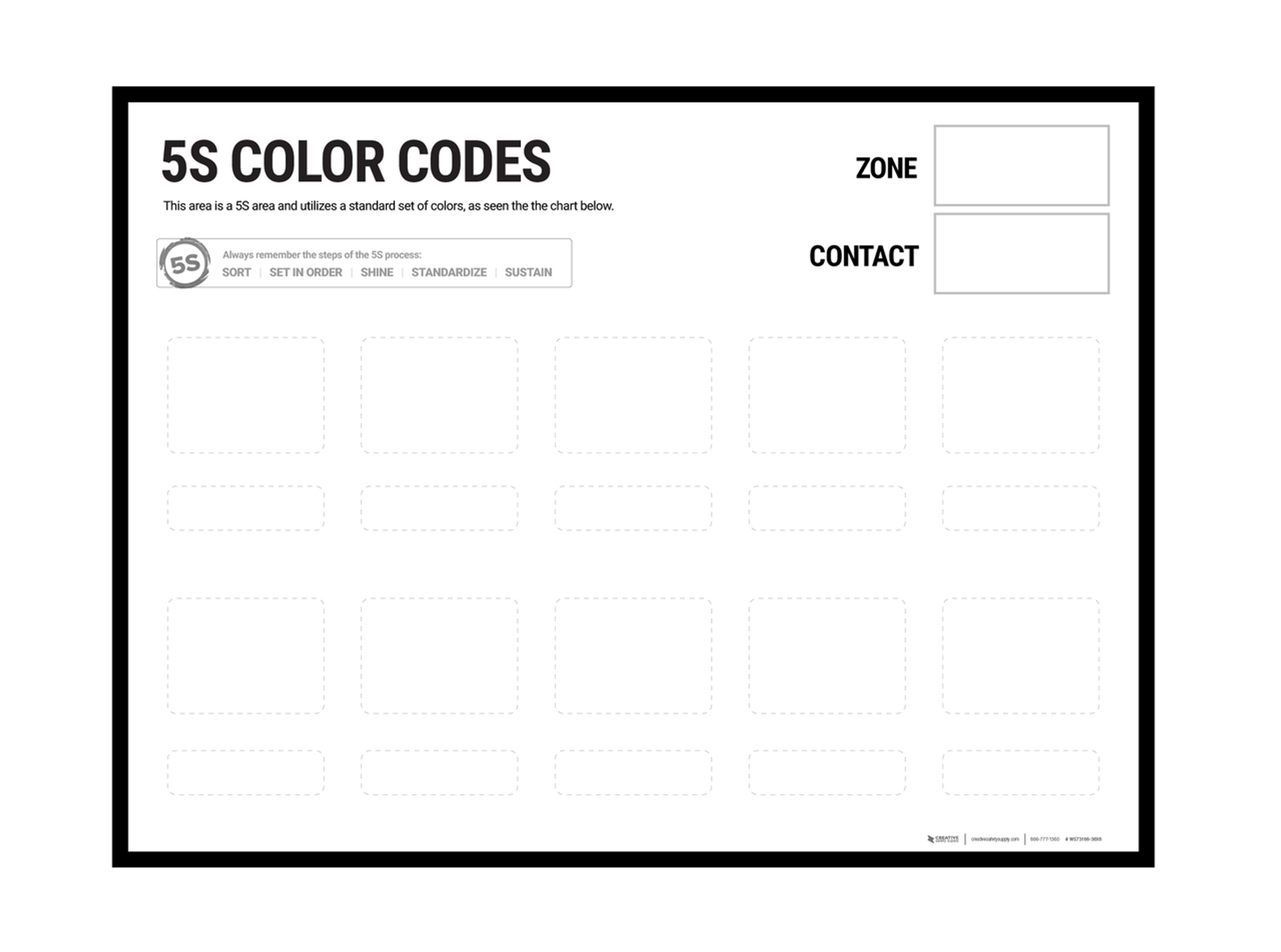 5S Color Code Wall Chart