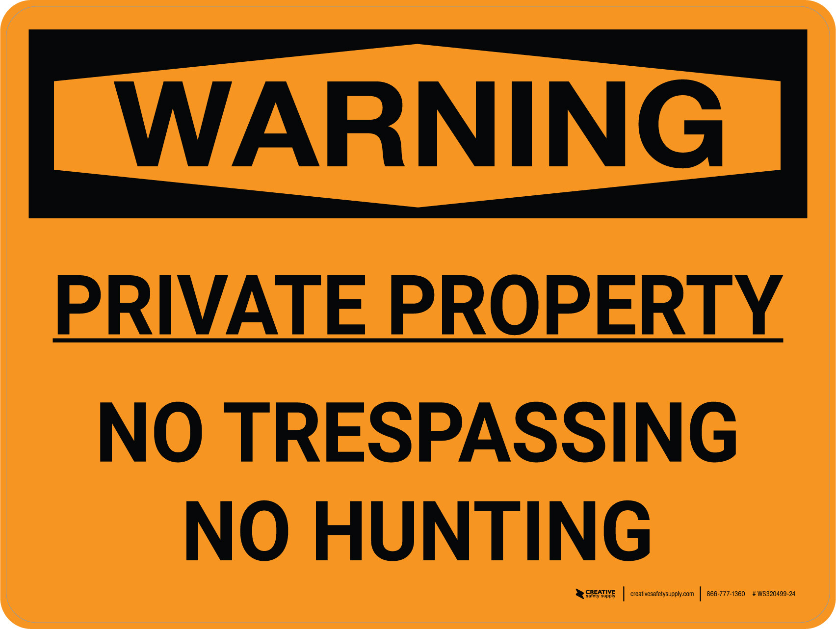 Schild 'Private Property No Trespassing No Hunting' – 2 Stück, 25,4 X 17,8 Cm, Aus 60 Mm Aluminium