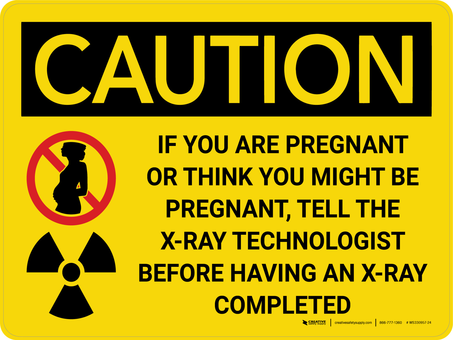 Radiation Pregnancy Warning Signs Creative Safety Supply 6239