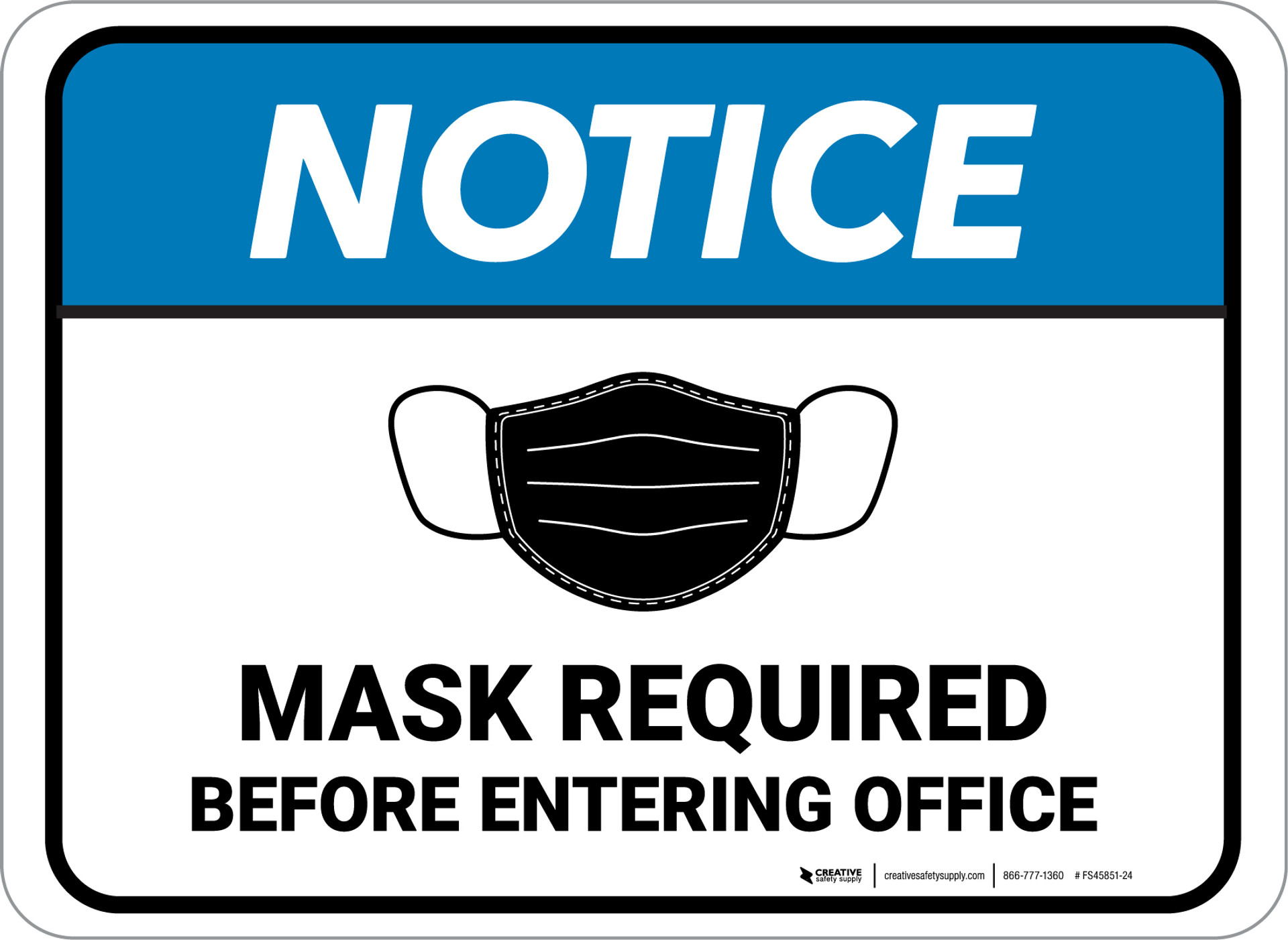 Notice Mask Required Before Entering Office Rectangular Floor Sign Notice Mask Required Before Entering Office Rectangular Floor Sign