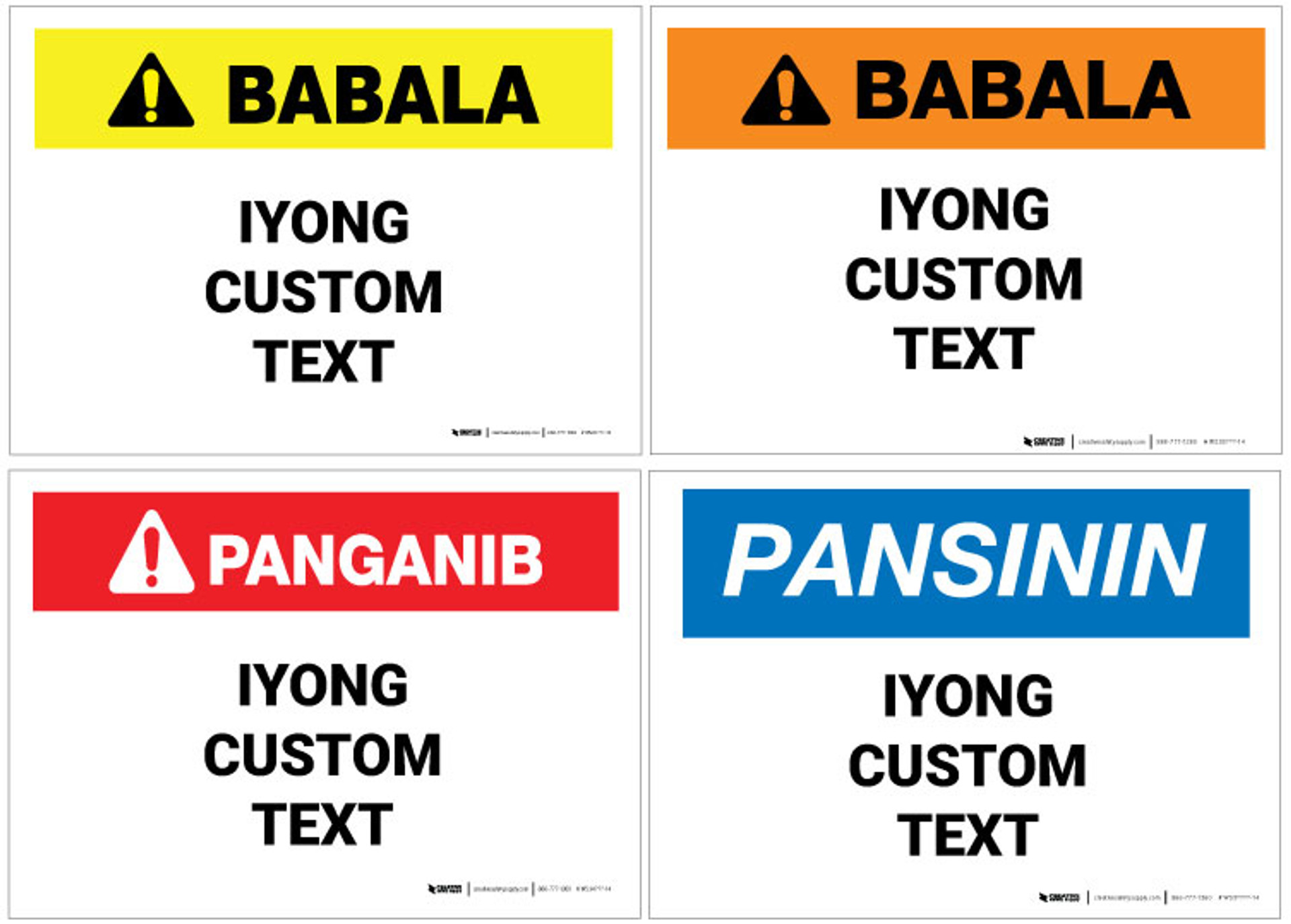 Create Custom ANSI Filipino Label | Creative Safety Supply
