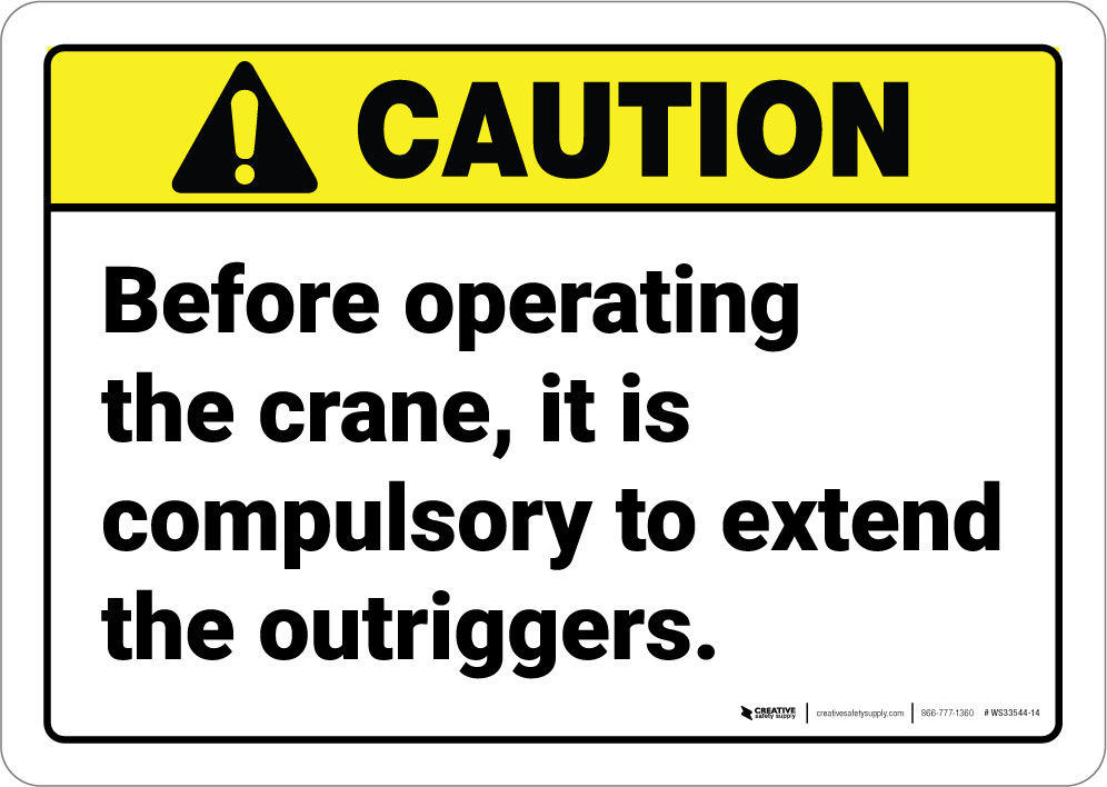 Crane Safety Signs Creative Safety Supply