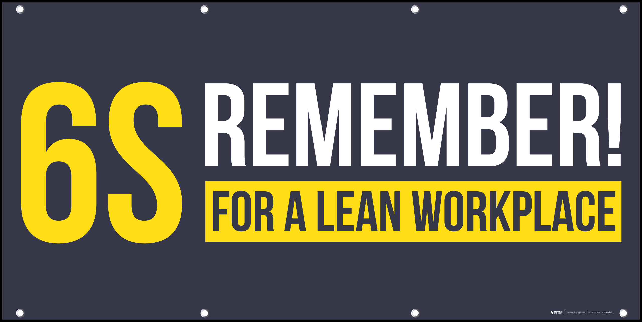 6s Remember For A Lean Workplace Banner 2340