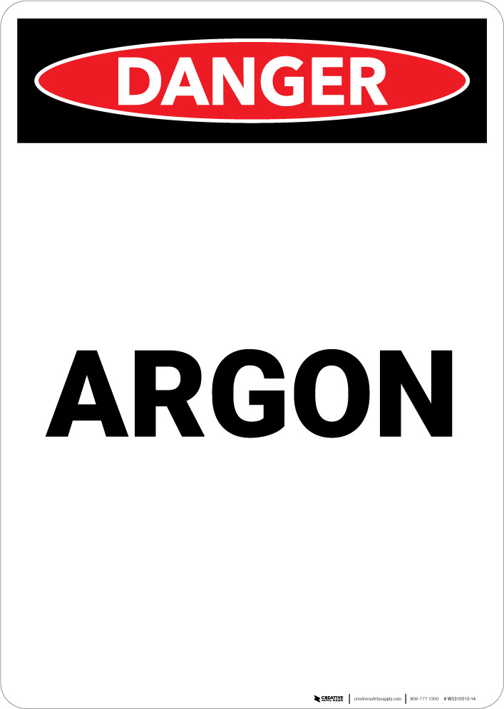 Argon - Portrait Wall Sign | Creative Safety Supply