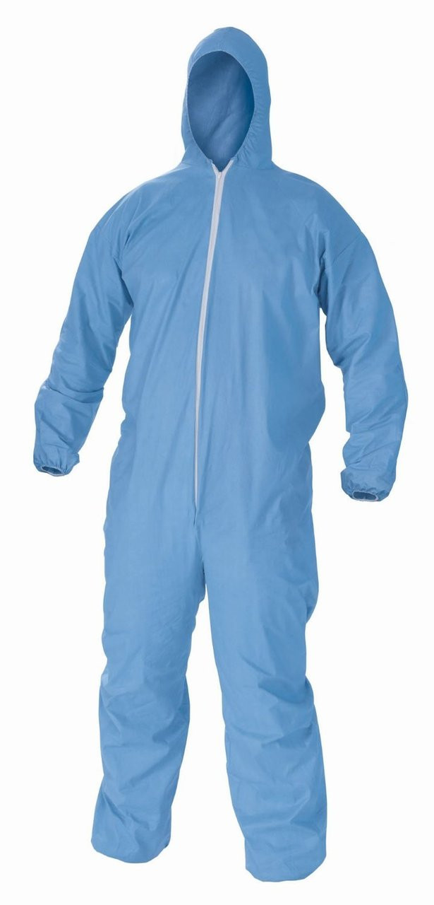 KleenGuard A60 Coveralls with Hood Blood and Pathogens Protection