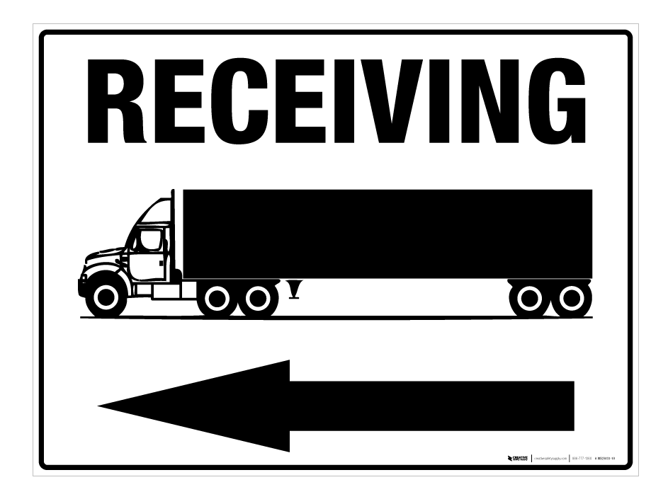 Receiving (Arrow Left) - Wall Sign