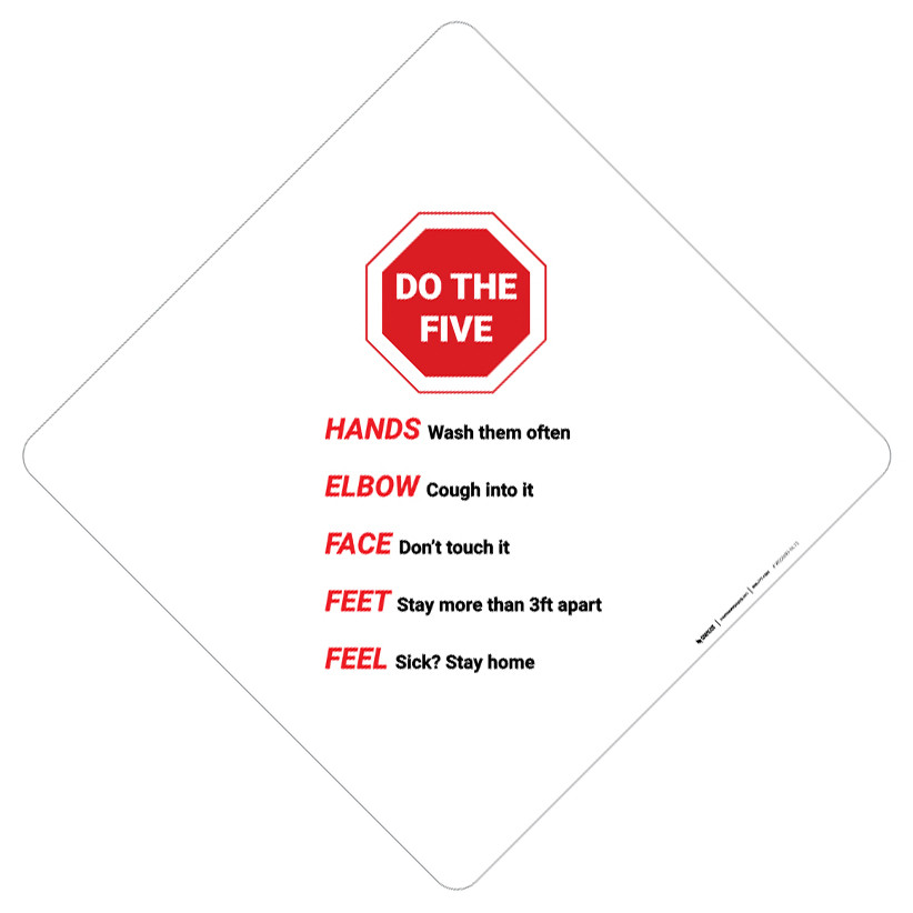 Do The Five Stop Sign Graphic - Placard Sign