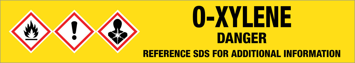 O-Xylene [CAS# 95-47-6] - GHS Pipe Marking Label