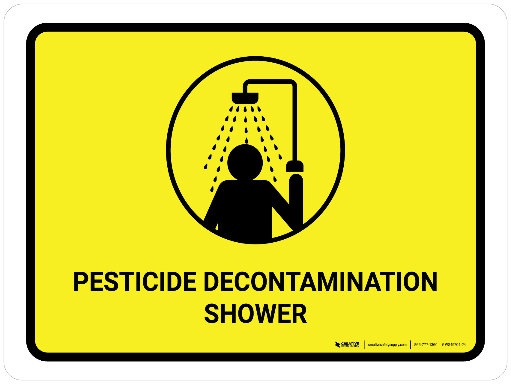 Pesticide Decontamination Shower Landscape - Wall Sign