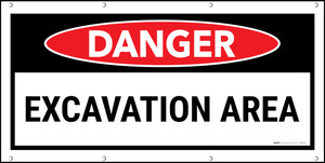 Cartello Di Avvertimento Vsafety "Pericolo Scavi Profondi" – 400x300 Mm, Plastica Rigida, Norme EN ISO 7010