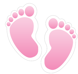 Baby Footprints Clipart Hd PNG, Red Blue Baby Footprints Clip Art