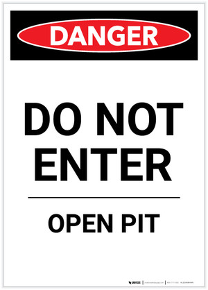 Danger Do Not Open This Door Sign