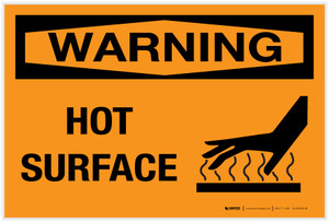 Warning/Hot Surface Inside (H6043-TGWH) Label