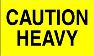 5 x 3 Caution This Side Up Stock Warning Stickers