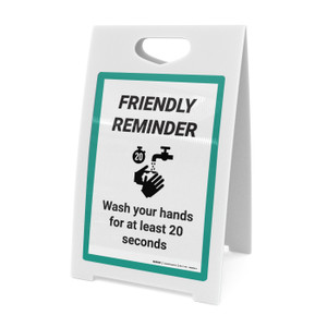 Wash Your Hands - Friendly Reminder Wall/Door Sign - 18 x 24 - Self  Adhesive Vinyl