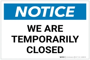 Notice Temporarily Unavailable Tags