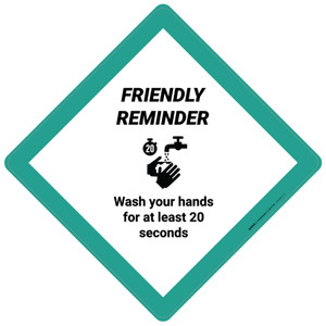 Wash Your Hands - Friendly Reminder Wall/Door Sign - 18 x 24 - Self  Adhesive Vinyl