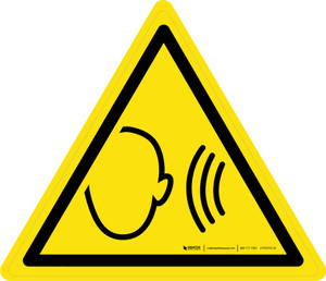 Sudden Loud Noise Warning - ISO Floor Sign