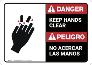 Bilingual Danger Biohazard Sign, SKU: S-0245