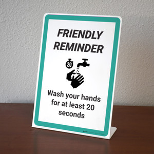 Friendly Reminder Hand Wash Method - Wall Sign