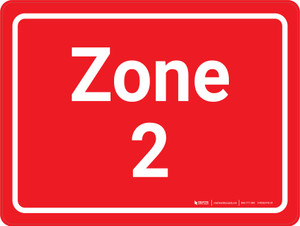 Zone 3 Red Landscape - Wall Sign