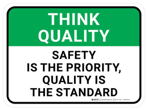 Safety Poster - 1022-P Safety is the Priority Quality is the Standard
