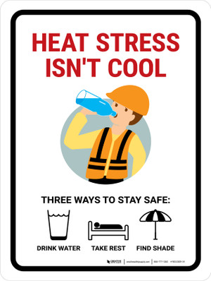 Heat Stress Safety Poster - Heat Stress Isn't Cool – Inspire Safety