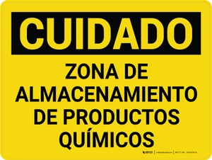 Cuidado - Área de Almacenamiento de Materiales Peligrosos - Wall Sign