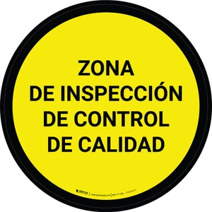 Zona de Inspección de Control de Calidad Amarillo Rectangular ...