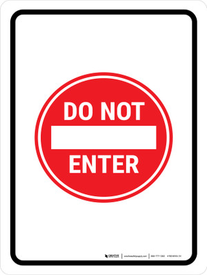 black and white do not enter sign