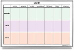 Weekly Meal Planner Dry Erase Board