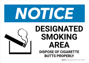 do not throw cigarette notice Place Cigarettes Cigar Butts & Ashes in Receptacles Sign, SKU: S-2409 Set clear smoking policy expectations