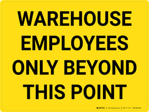 Employees Only Beyond This Point Carpet Floor Decal 48