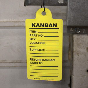 Yellow Kanban Tags - Inventory Management Tag