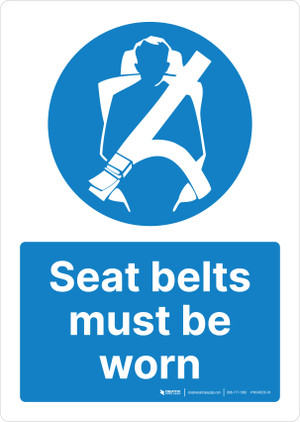 Click! Seat Belts Keep Kids Safe Portrait - Wall Sign WS46212