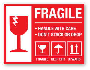 Keep Upright Do Not Drop Handle With Care Shipping Labels