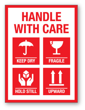 Keep Upright Do Not Drop Handle With Care Shipping Labels