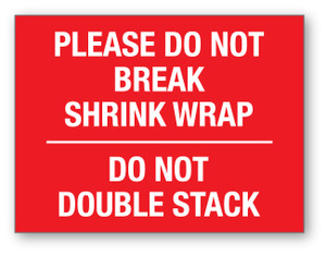 Do Not Double Stack Labels - 3x11 Inch Red Warning Stickers For Pallets (500 Pack) - View #3