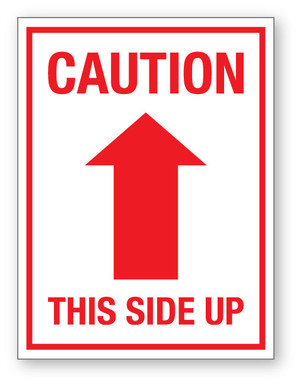 Caution/This Side Up/Handle With Care Label