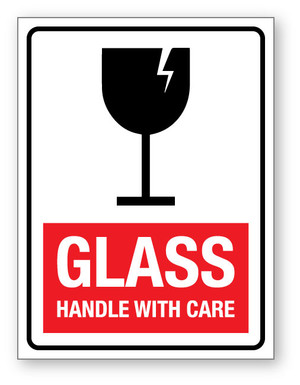 glass handle with care logo