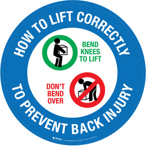 Lift Properly/Prevent Back Injuries - Poster