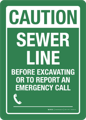 Personalize this water line sign with contact information so excavators  know who to call before working. - sign custom caution water line buried  sign