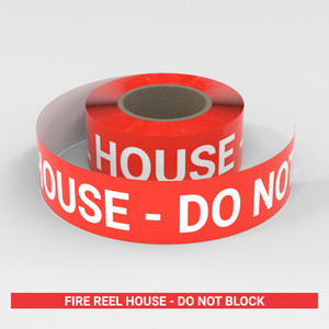 Fire Reel House - Do Not Block - Smart Stripe Inline Printed Floor Tape