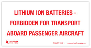Primary Lithium Batteries - Forbidden For Transport Aboard