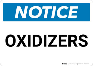 Notice: Oxidizers - Wall Sign