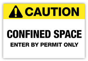 Caution - Confined Space Label Caution - Confined Space Label